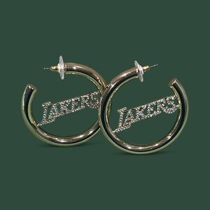 Hoop Sparkling Costume LA LAKERS Gold Earrings